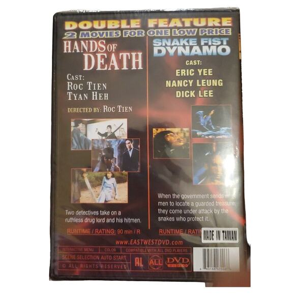 Double Feature Martial Arts Snake Fist Dynamos & Hands Of Death DVD Kung Fu - Picture 3 of 3